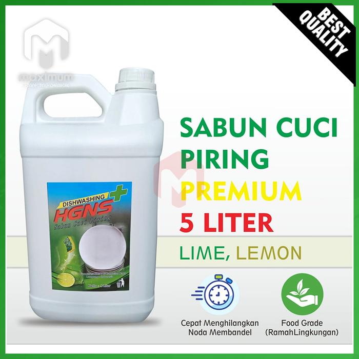Gambar Sabun Cuci Piring Premium Lime Lemon 5 Liter - Lime (Hijau) dari Maximum Chemical undefined Tokopedia