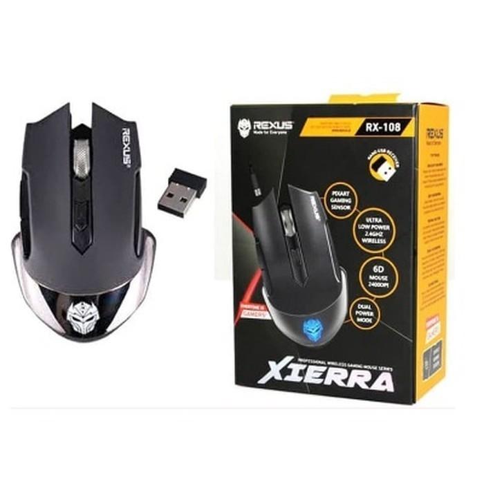 Gambar Rexus RX-108 Xierra RECHARGE-ABLE Professional Wireless Gaming Mouse dari Multi Komputer undefined Tokopedia