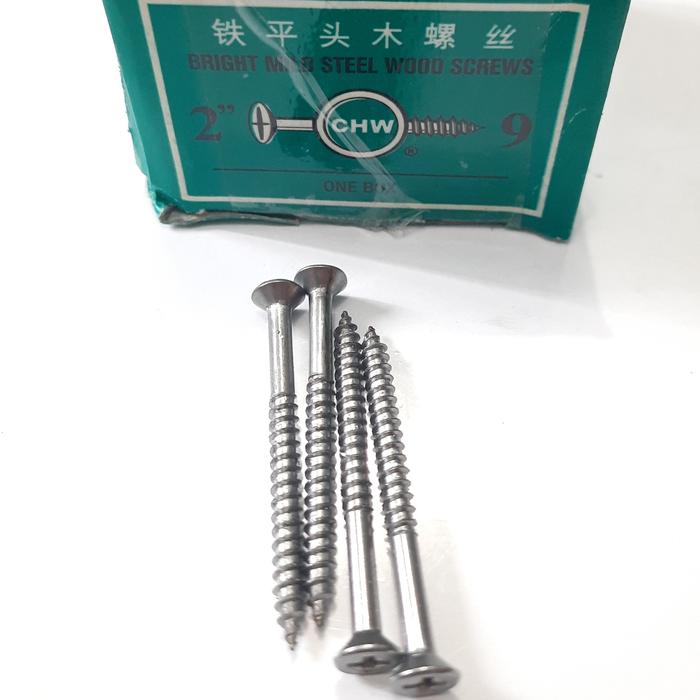Gambar Sekrup Kayu CHW 2 inch x 9 / Skrup Wood Screw (A168) - TANPA BUBBLE dari JOSH WALLACE undefined Tokopedia