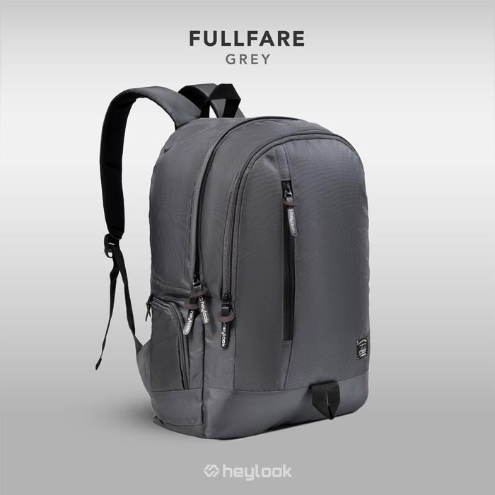 Gambar TAS RANSEL PRIA WANITA BACKPACK FULLFARE HEYLOOK TAS PUNGGUNG LAPTOP - FULL GREY dari HEYLOOK PROJECT undefined Tokopedia