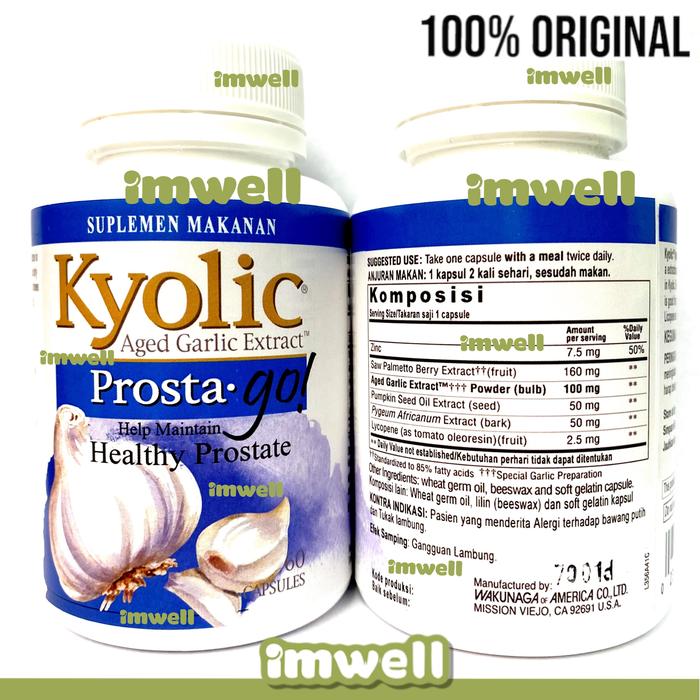 Jual Kyolic Aged Garlic Extract Prosta Go Prostate Vitamin Prostat (60 ...