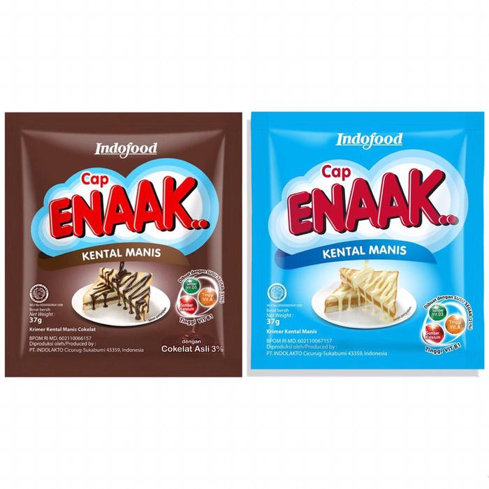 Gambar Enaak Susu Kental Manis Cap Enaak SKM isi 6 x 37 gr (Cokelat / Putih) - Cokelat dari Sari Nadi Groceries undefined Tokopedia