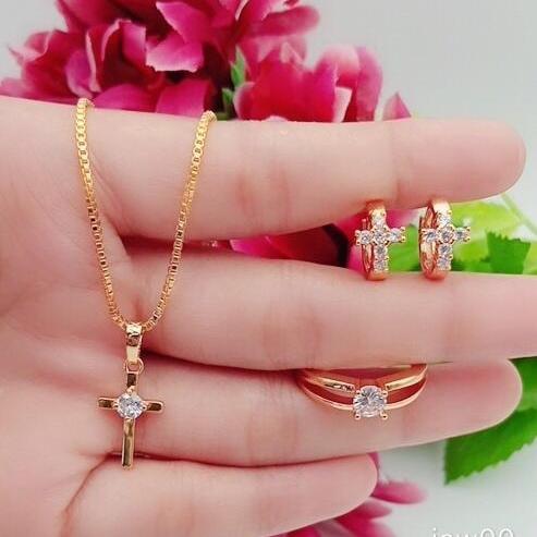 Gambar kalung salib lapis emas - cincin dari Lindaacc grosir undefined 5 Tokopedia