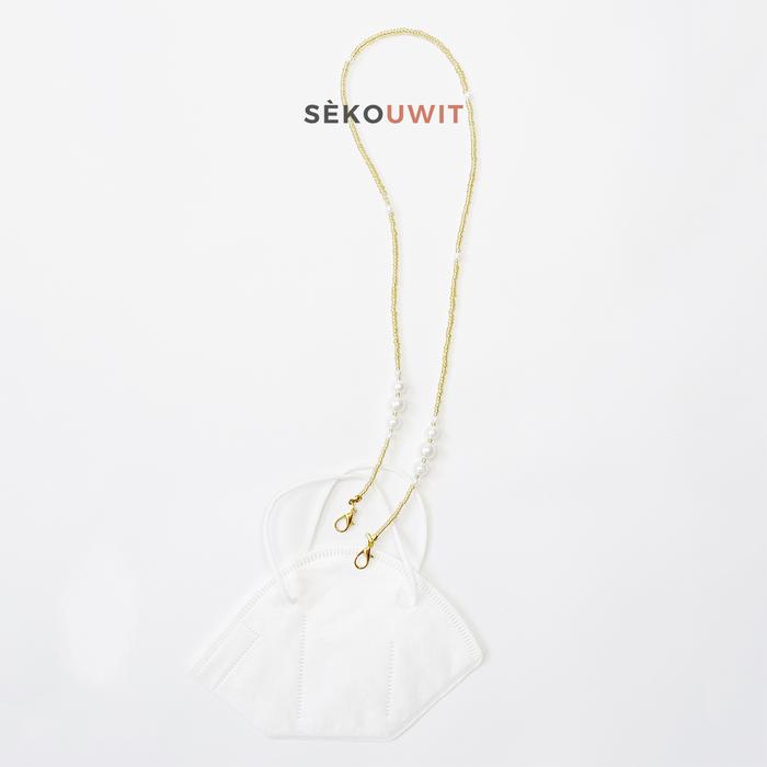 Gambar DIANELLA Tali Kalung Masker dan Kacamata - Mutiara / Face Mask Strap - Gold dari Sekouwit undefined Tokopedia