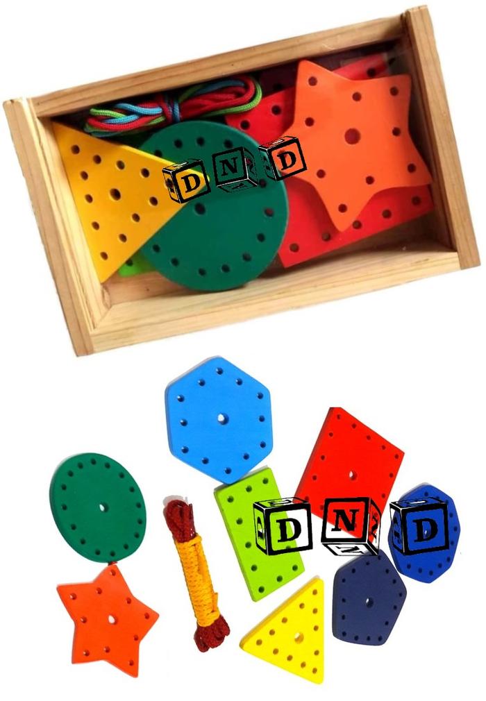 Gambar Mainan Edukatif / Edukasi Anak - Papan Jahit Geo Geometri Bentuk 8 S dari TokoDnD undefined Tokopedia