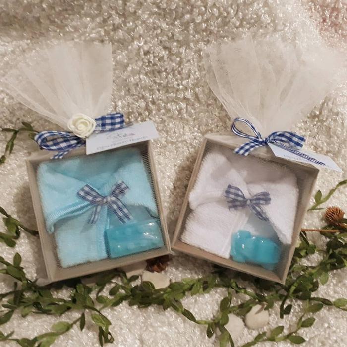 Gambar souvenir aqiqah unik souvenir baby born isi washlap&sabun/shower gel - washlap sabun, pita bunga dari allena handmade and craft undefined Tokopedia