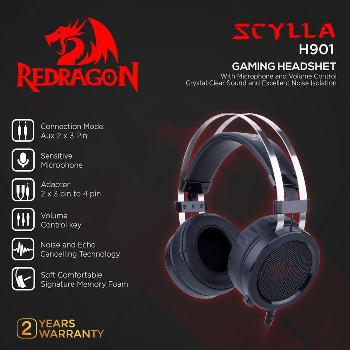Promo Redragon Gaming Headset AUX SCYLLA - H901 - Jakarta Utara - REDRAGON  INDONESIA | Tokopedia