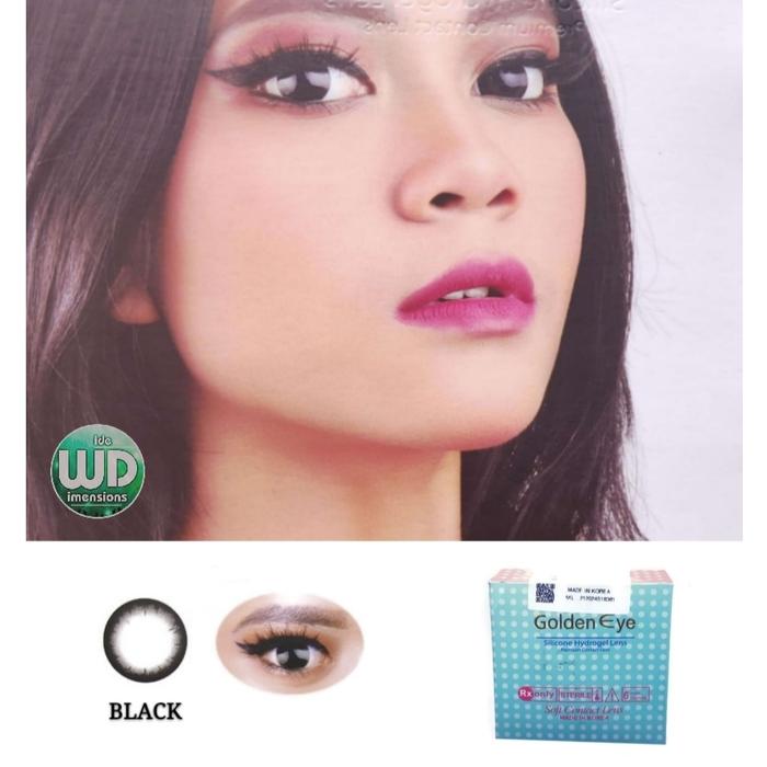 Gambar Softlens - Lensa Contact - Contact lens - Silicone Hydrogel Golden Eye Black Brown - Blue dari Wide Dimension undefined 3 Tokopedia