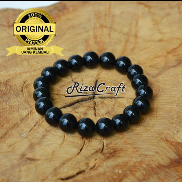 Gambar Gelang Batu Black Onyx Alam Akik 10 Mm Asli Natural Kualitas Terbaik - 8 dari Watu Kayu Craft undefined Tokopedia