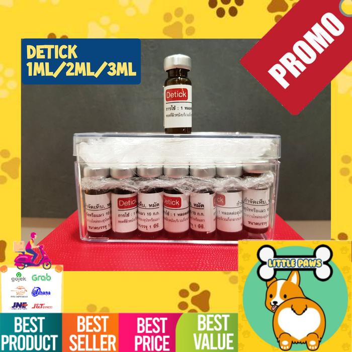 Gambar Obat kutu DETICK 1ml (0-10kg) / 2ml (10-20kg) / 3ml (20-40kg) DETIK - 1ML dari Petshop & Vet Online Supplies undefined Tokopedia