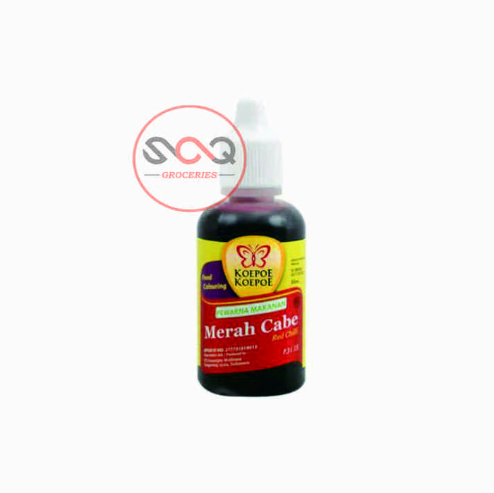Gambar Pewarna Makanan Merah Cabe Cap Koepoe Koepoe - 30 ml dari SAQ Groceries undefined Tokopedia