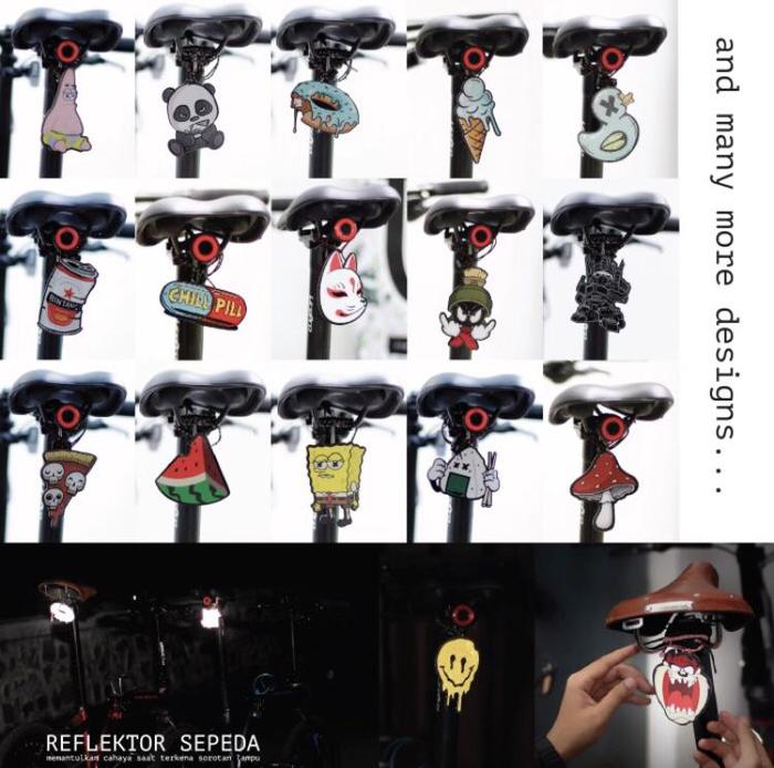 Gambar reflektor sepeda unik - reflector gambar custom unik semangka segitiga - varian dari HogMX undefined Tokopedia