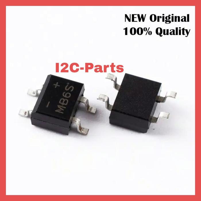 Lot 50 Redresseurs Pont MB6S SMD SOP-4 - 0.5A 0.8A 600V Diode Pont Pile Électronique