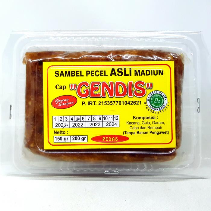 Gambar GENDIS SAMBEL PECEL ASLI MADIUN 150gr | SAMBAL HALAL MUI SEDANG PEDAS - Pedas dari Toko Mitra Sidoarjo undefined Tokopedia