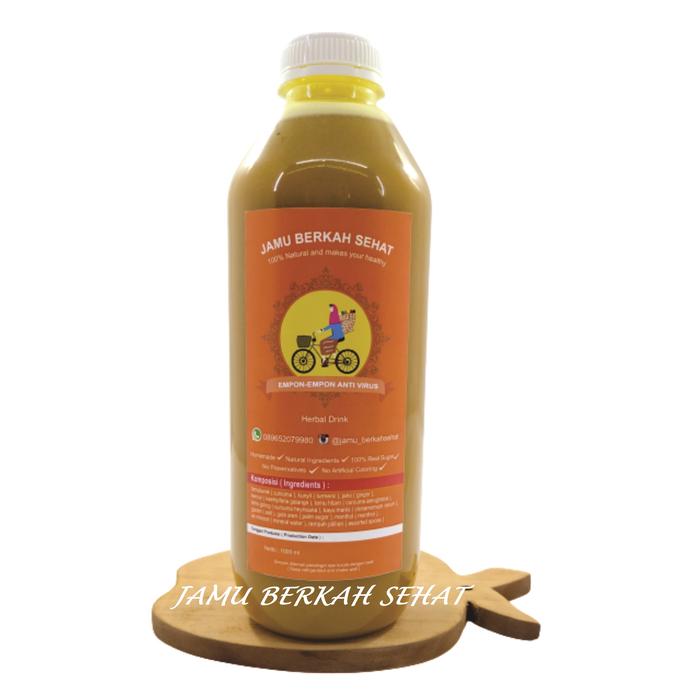 Gambar Jamu Empon - Empon Anti Virus / Jahe Merah / Sereh Lemon 1000 ML - Empon Empon A V dari @jamu_berkahsehat undefined Tokopedia