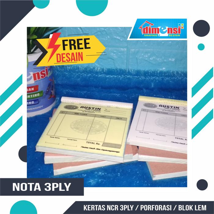 Gambar Nota NCR 3 Ply Murah / Nota Rangkap 3 + Numerator Murah dari DIMENSI ADV undefined Tokopedia