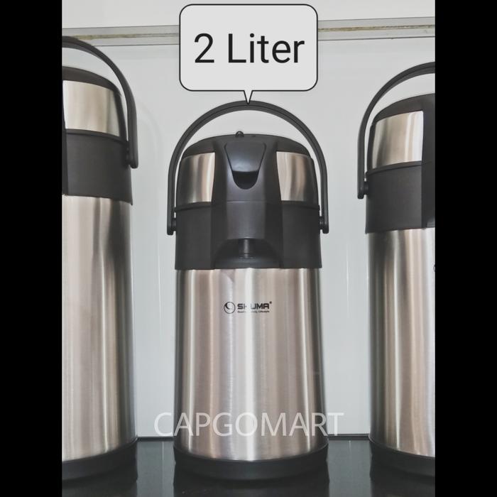 Gambar SHUMA AIRPOT Sistem Pompa Teko Botol Termos Stainless Steel Air Panas - SWP 2 Liter dari Cap Go Mart undefined Tokopedia