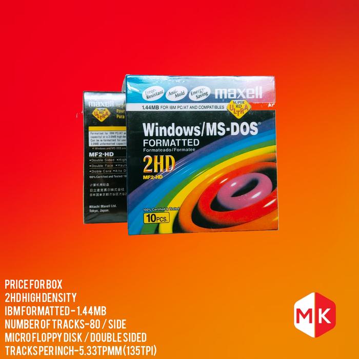 Gambar Disket Maxell 2HD 1.44MB Floppy Disk - Box dari Moekomputer undefined Tokopedia