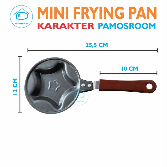 Gambar Pamosroom Teflon Mini Non Stick Frying Pan Egg Pan Karakter Lucu 12cm - Bintang dari pamosroom undefined Tokopedia