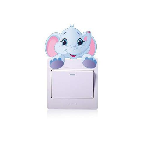 Gambar WALL STIKER 9X10 STICKER SAKLAR ANIMAL WALSTIKER WALLSTICKER - ELEPHANT dari METHWALLSTICKER undefined Tokopedia