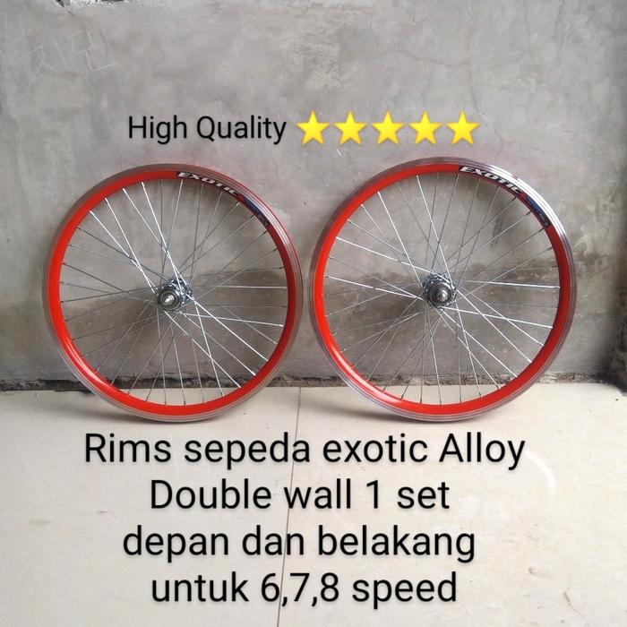 Jual 1 set velg rims 20 murni sepeda lipat Minion BMX mini 5 6 7 8 ...