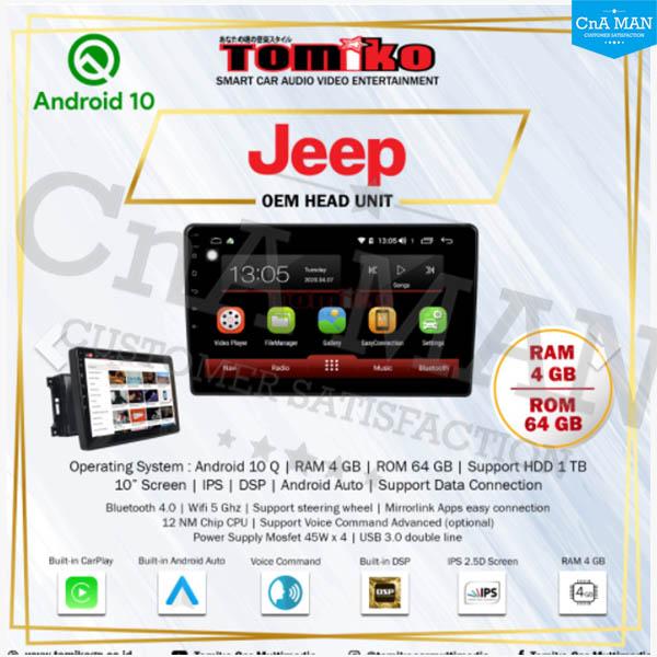 Jual Tomiko Head Unit Android Jeep Wrangler Wifi 4g Lte Kota Semarang Cna Man Tokopedia