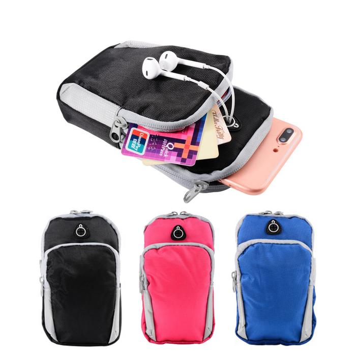 Lynx Arm Bag Tas Lengan Sport Handphone Pouch Merah Muda, Polos