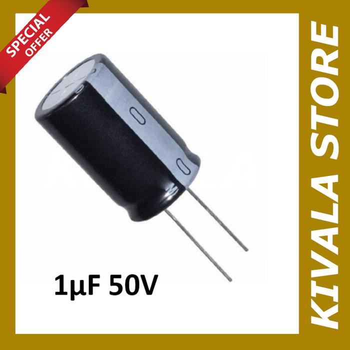 Electrolytic capacitor ELCO 1uF 50V