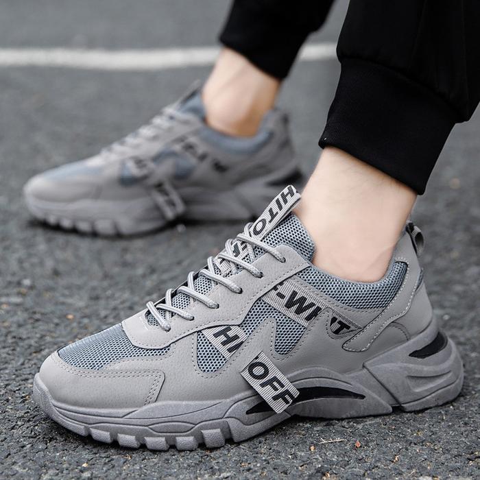 Gambar Sepatu Pria Sneakers Sport gym Casual Running impor - Abu-abu, 40 dari Smart Concept undefined Tokopedia