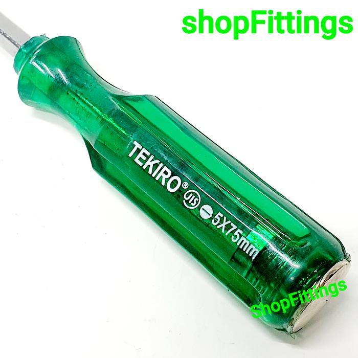 Gambar Tekiro Obeng Ketok Plus + - Minus PH1 PH2 PH3 75 - 300 mm PILIH ukuran - (-)MIN 5 x 75mm dari Shop Fittings undefined Tokopedia