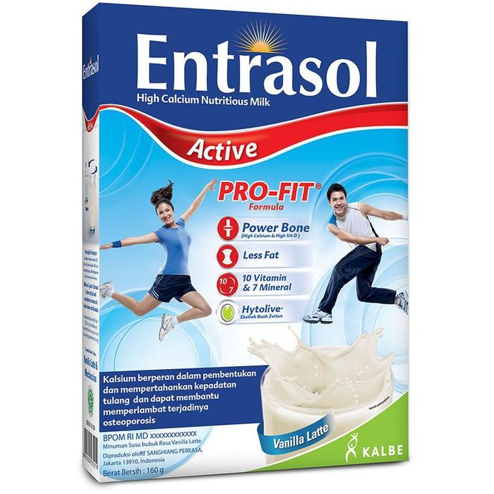 Gambar Entrasol Active Susu Bubuk Rasa Vanila 160 gr dari AL - AAMIIN undefined Tokopedia
