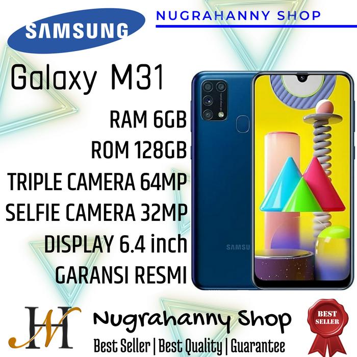 Jual Samsung Galaxy M31 RAM 6GB/128GB Resmi Sein Biru Kab