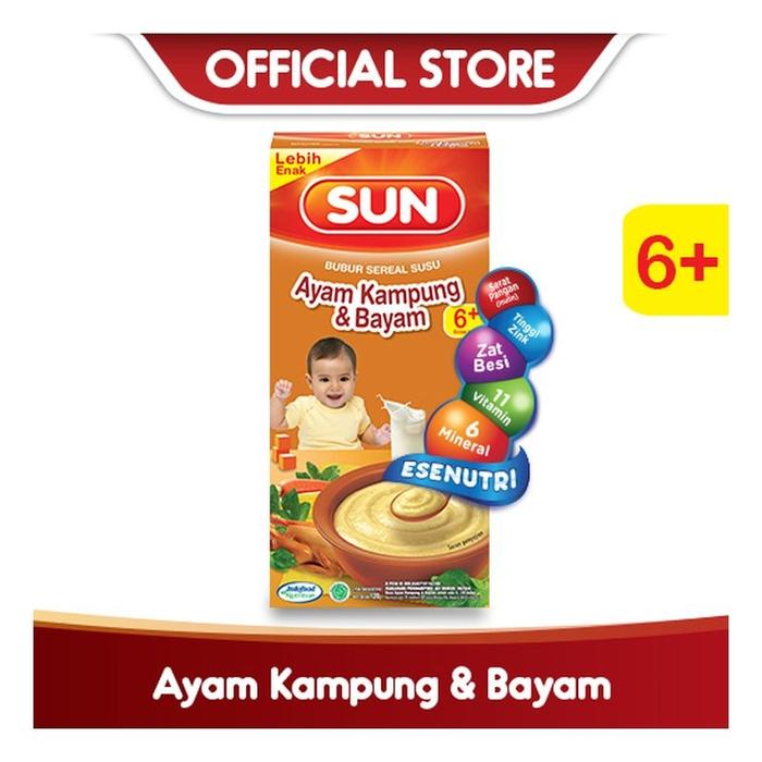 Gambar Sun Bubur Sereal Susu Ayam Kampung & Bayam 120G dari rostinishop undefined Tokopedia