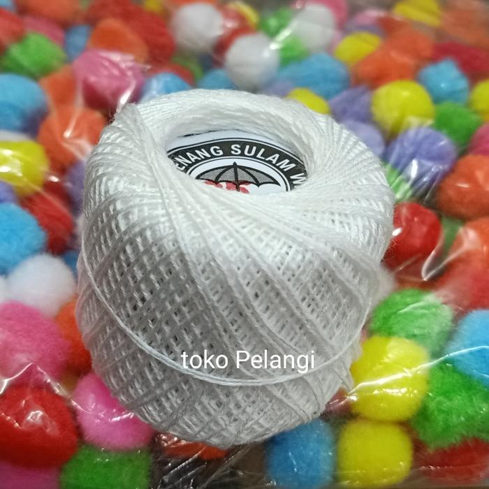 Gambar Benang sulam/Benang mutiara/Benang parel/Pearl yarn Lokal - Putih dari Pelangi Craft & Sew undefined Tokopedia