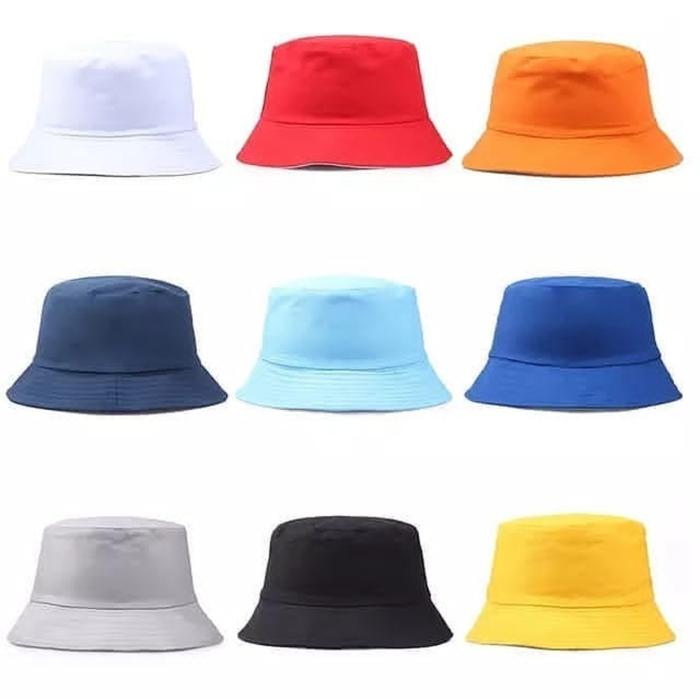 Jual Bucket Hat Polos Bulak Balik 