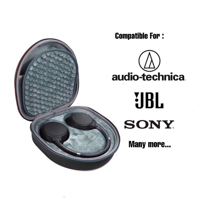 Gambar Sony Headphone Pouch Hard Case bag for Sony JBL - EXT BLACK, INT WHITE dari docker undefined Tokopedia