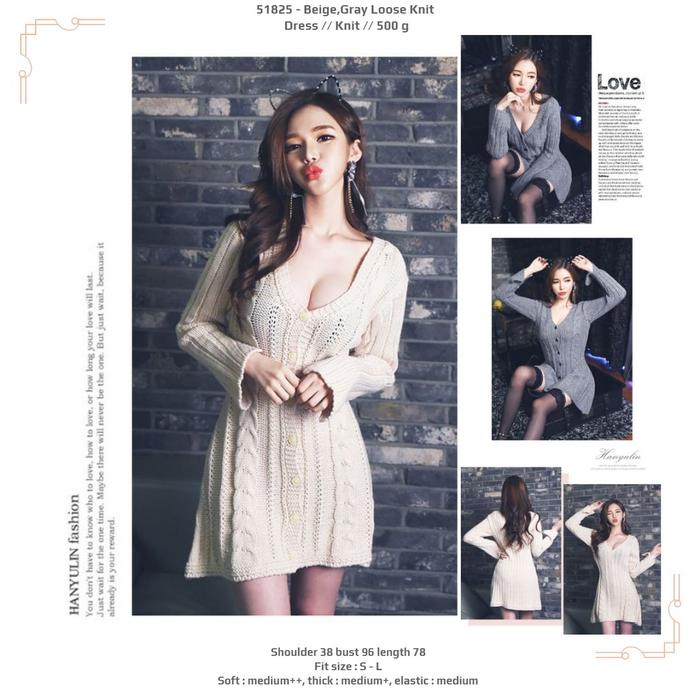 DRESS RAJUT WANITA PREMIUM WARNA BEIGE 