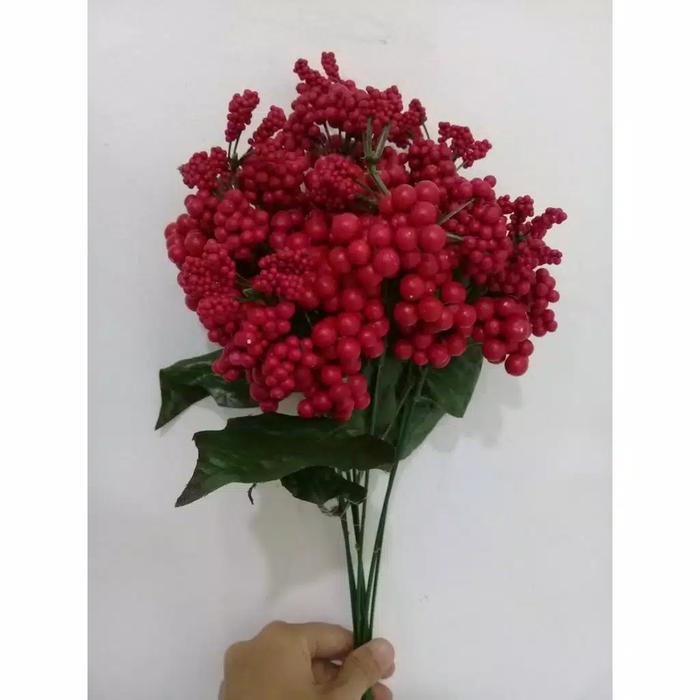 Gambar Bunga Berry Artificial / Berry Bahan Sterofoam / Berry / Berry Palsu - Merah dari All Nice Flower and Decoration undefined 5 Tokopedia