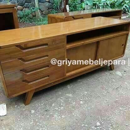 Gambar bufet retro jati tinggi 80cm dari Griyamebeljepara_NEW undefined Tokopedia