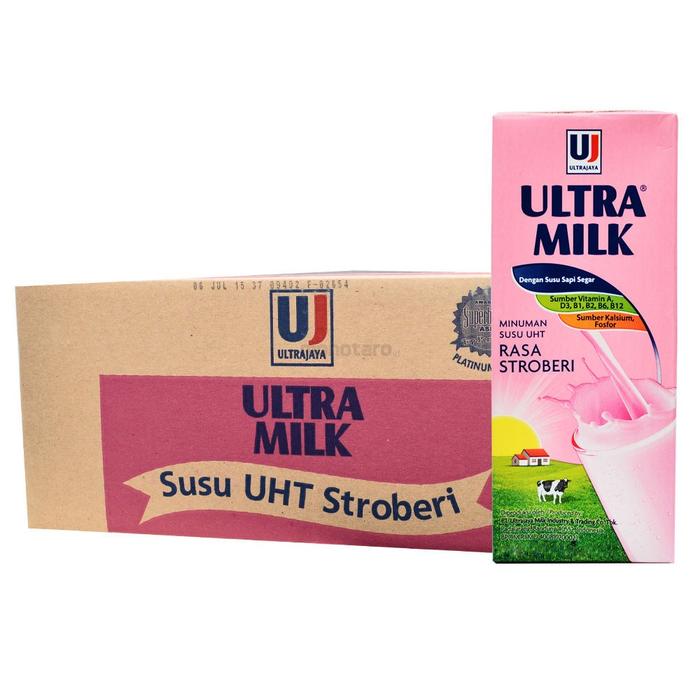 Gambar Susu Ultra 200ML|Grosir isi 24 Pak - Strawberi dari Milky Bear undefined 4 Tokopedia