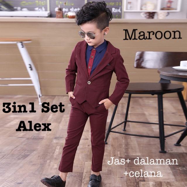 Gambar Baju setelan anak cowok batita pesta pernikahan jas kemeja lucu keren dari YaniSale undefined Tokopedia