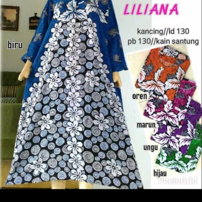 Gambar DASTER BATIK JUMBO GAMIS LENGAN PANJANG LD 130 CM. - Hijau dari fayzashop123 batik pekalongan undefined Tokopedia