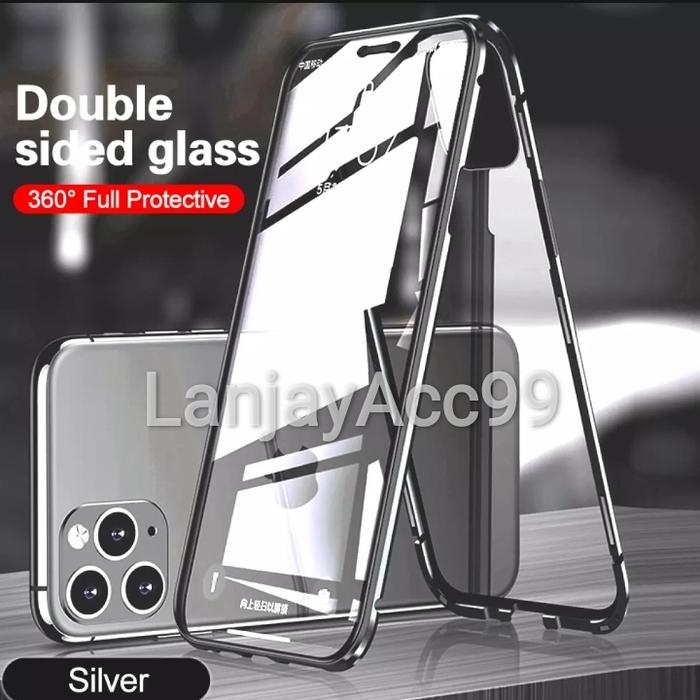 Jual CASE MAGNETIC IPHONE 11 PRO MAX KACA DEPAN BELAKANG FULL