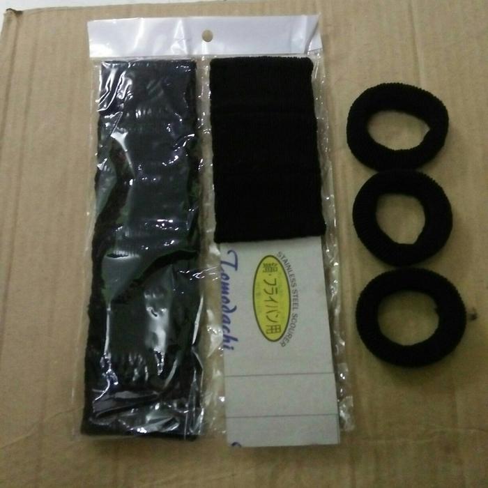 Gambar ikat rambut donat hitam dido isi 12pcs dari Asep Acc Jb Wanaherang undefined Tokopedia