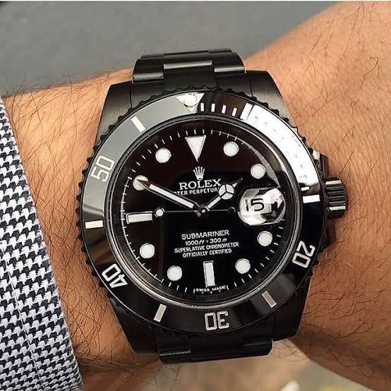 pria Rolex submariner all black 