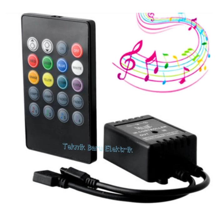 Gambar Controller LED strip RGB sensor suara Music 12v 3528 5050 dari TEKNIK BARU ELEKTRIK undefined Tokopedia