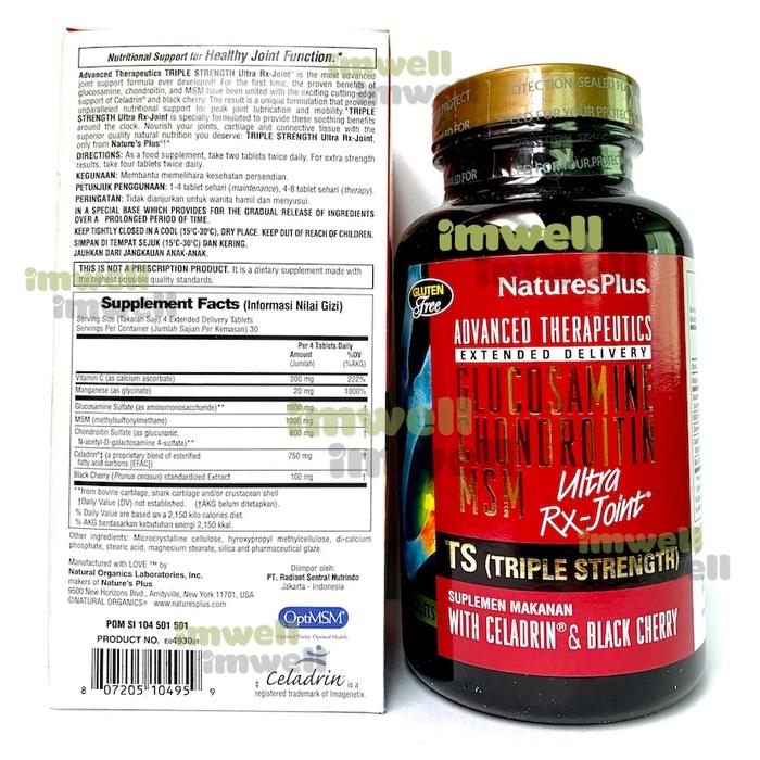 Gambar Natures Plus Ultra RX Joint Triple Strength 3x Sendi Glucosamine MSM dari imwell. undefined Tokopedia