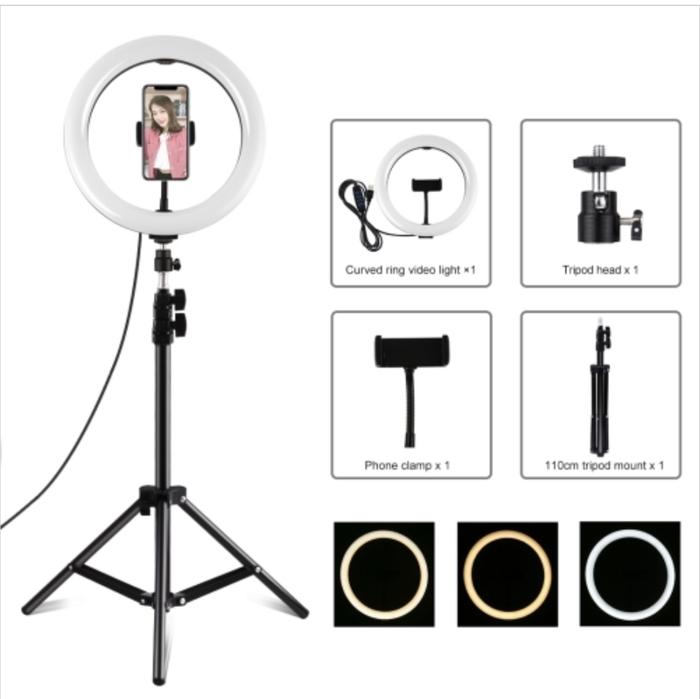 Jual PULUZ inch 26cm Ring Light Tripod Mount USB Modes