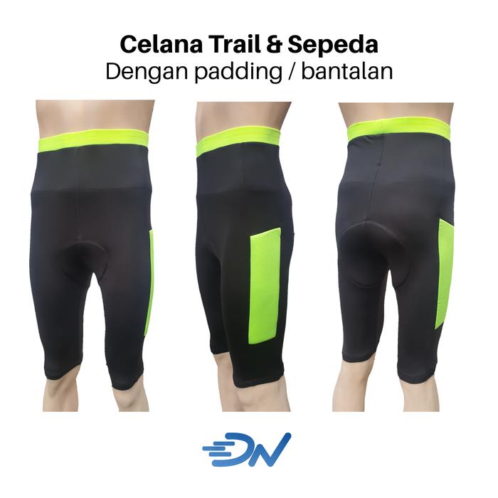 Gambar Celana sepeda dan traill padding busa pendek - Hitam, M dari DN Sportswear Official undefined Tokopedia