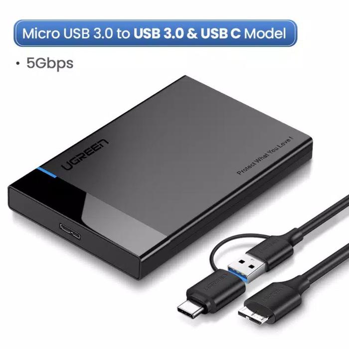 Jual UGREEN ENCLOSURE HARDISK EXTERNAL USB 3.0 SATA 2.5 Inch HDD & SSD ...